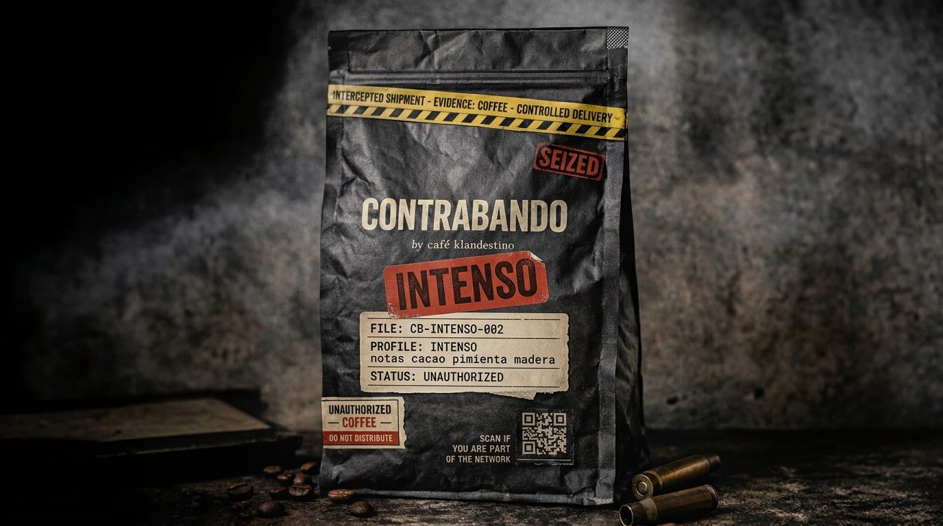 Café intenso — especialidade 100% Colômbia, torrado em Barcelona